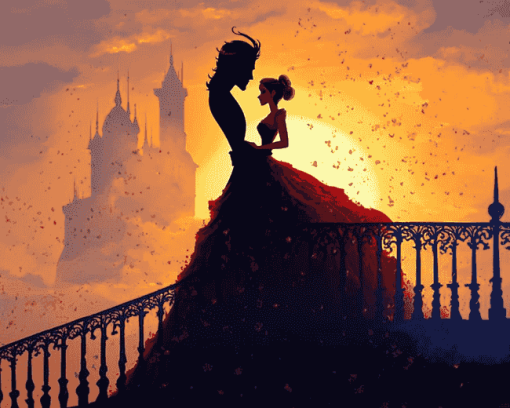 Disney Beauty Silhouette Diamond Painting