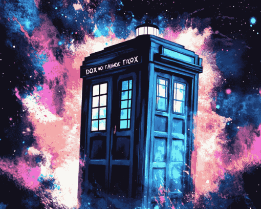 Doctor Who Tardis Colorful Diamond Painting