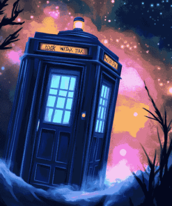 Doctor Who Tardis Colorful Diamond Painting