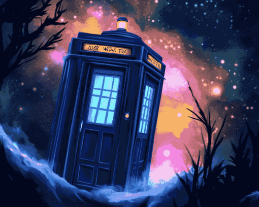 Doctor Who Tardis Colorful Diamond Painting