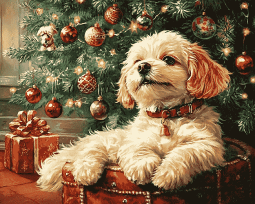 Dog Festive Diamond Painting