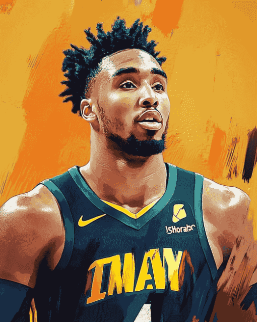 Donovan Mitchell Basketball Diamond Painting