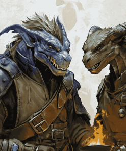 Dragonborn Characters Video Game Diamond Painting