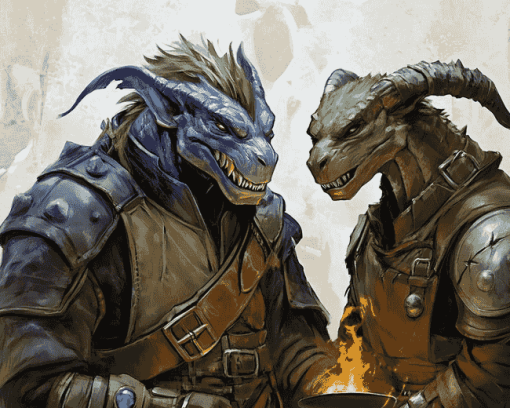 Dragonborn Characters Video Game Diamond Painting