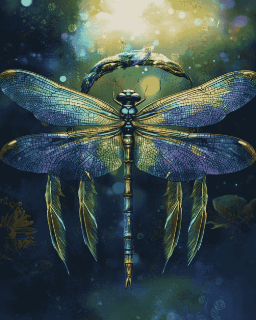 Dragonfly Dreamcatcher Diamond Painting