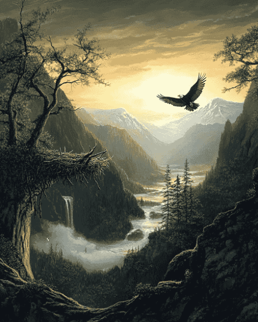 Eagles Nest Landscape Diamond Painting