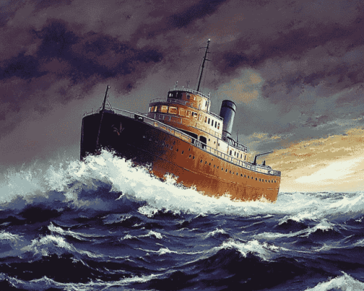 Edmund Fitzgerald Maritime Ship Diamond Painting