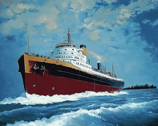 Edmund Fitzgerald Ship Diamond Painting