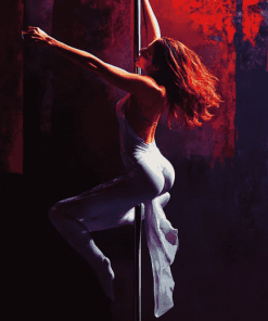 Elegant Woman Pole Dancer Diamond Painting