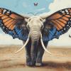 Elephant and Butterfly Diamond Painting