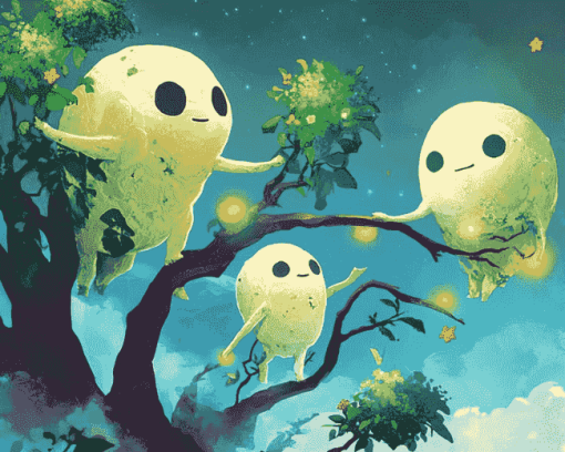 Enchanted Kodama Anime Diamond Painting