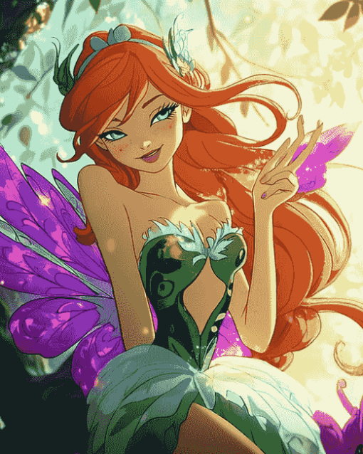 Enchanting Bloom Winx Fantasy Diamond Painting