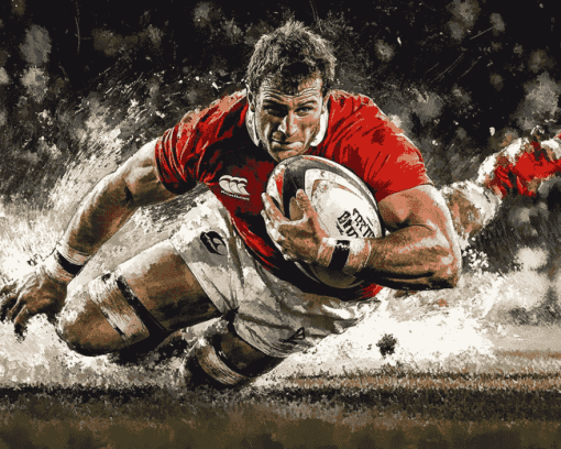 England Rugby Player Diamond Painting