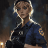 FBI Girl Cartoon Diamond Painting