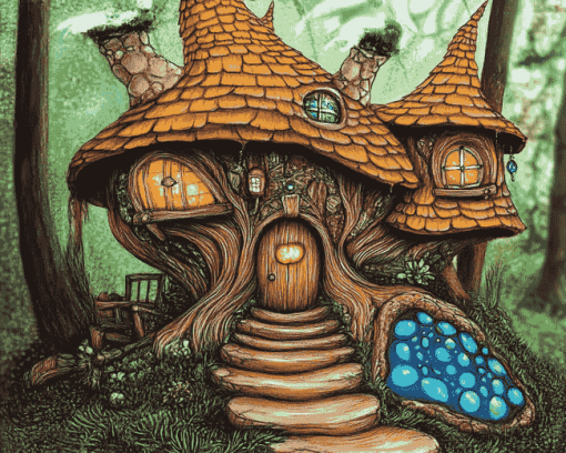 Fairy House Fantasy Diamond Painting