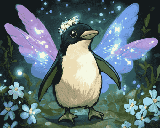 Fairy Penguin Fantasy Diamond Painting