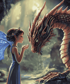 Fairy and Dragon Animation Diamond Painting