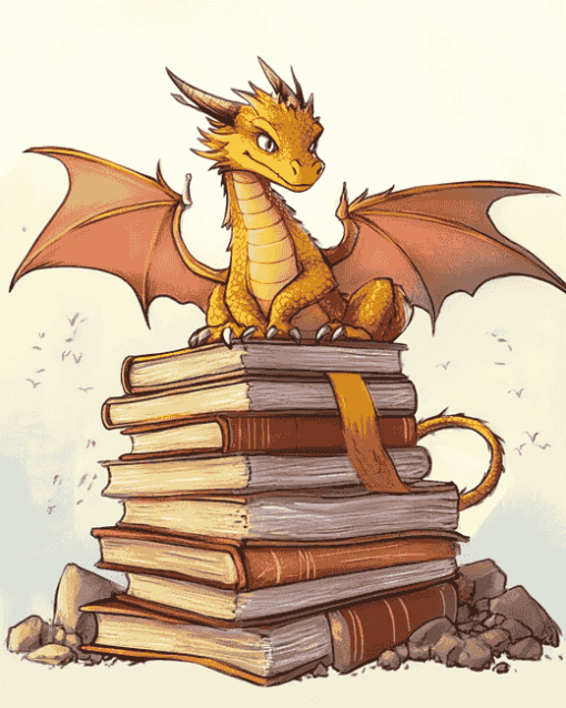 Fantasy Dragon Book Diamond Painting