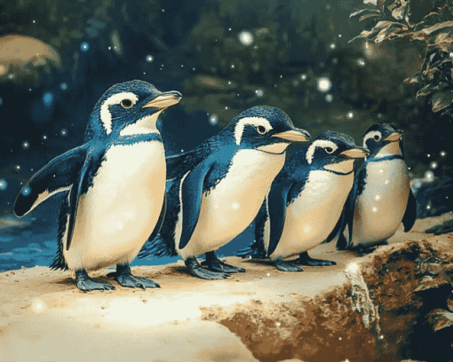 Fantasy Fairy Penguins Diamond Painting