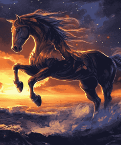 Fantasy Horse Sunset Diamond Painting