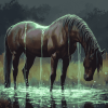 Fantasy Horse in Water Diamond Painting