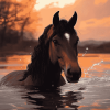 Fantasy Horse in Water Diamond Painting