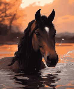 Fantasy Horse in Water Diamond Painting