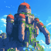 Fantasy Laputa Castle Animation Diamond Painting