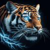 Fantasy Lightning Tiger Art Diamond Painting