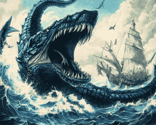 Fantasy Sea Serpent Diamond Painting