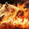 Fire Wolf Art Diamond Painting