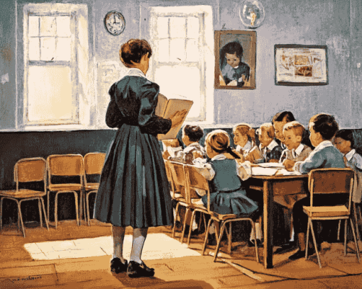 First Day Classroom Vintage Diamond Painting