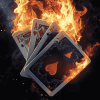 Flaming Card Art Diamond Painting