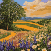 Floral Fields Landscape Diamond Painting