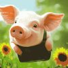 Flying Pig Animation Diamond Painting