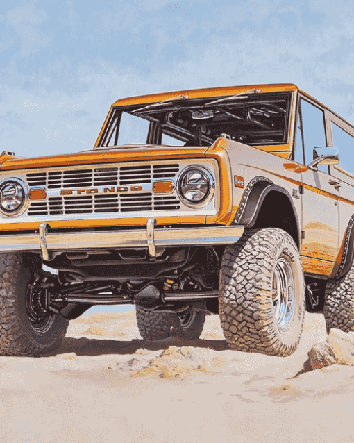 Ford Bronco Engine Diamond Painting