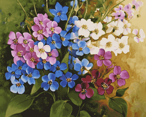 Forget Me Not Blossoms Diamond Painting