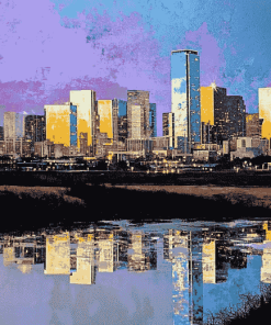 Fort Worth Skyline Art Diamond Painting