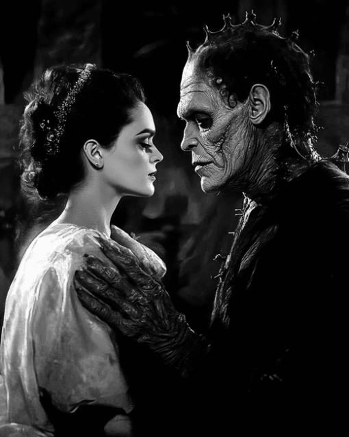 Frankenstein and Bride Movie Diamond Painting