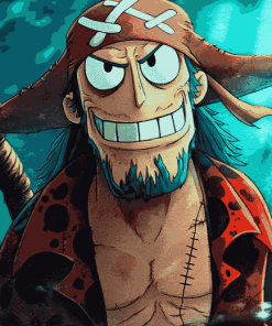 Franky Straw Hat Pirate Animation Diamond Painting