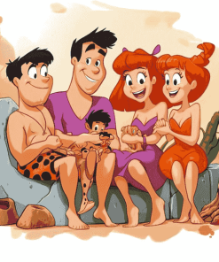 Fred Flintstone Cartoon Diamond Painting