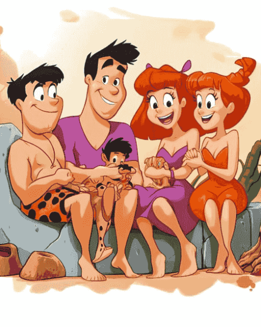 Fred Flintstone Cartoon Diamond Painting