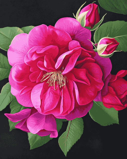 Fuchsia Musk Blossom Diamond Painting