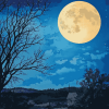 Full Moon Sky Diamond Painting