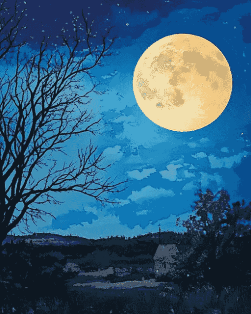 Full Moon Sky Diamond Painting