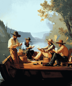 George Caleb Bingham Vintage Raftsmen Diamond Painting