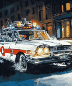 Ghostbusters Ecto 1 Car Diamond Painting