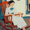 Girl on Rocking Chair Diamond Painting