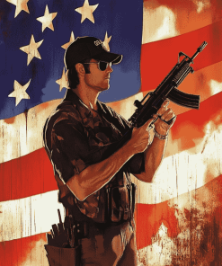 God Bless America Movie Poster Diamond Painting