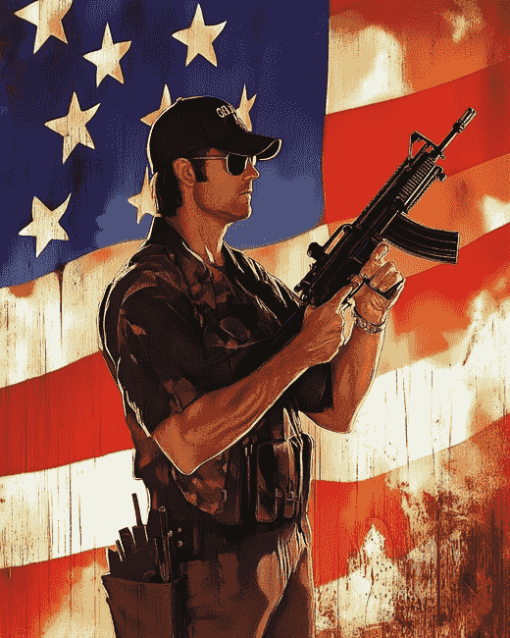 God Bless America Movie Poster Diamond Painting